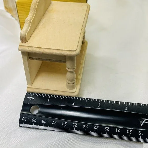 Bodo Hennig Dollhouse Waschtisch Wood Side Table With Drawers 230 Germany In Box - Picture 8 of 10